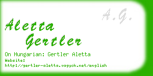 aletta gertler business card